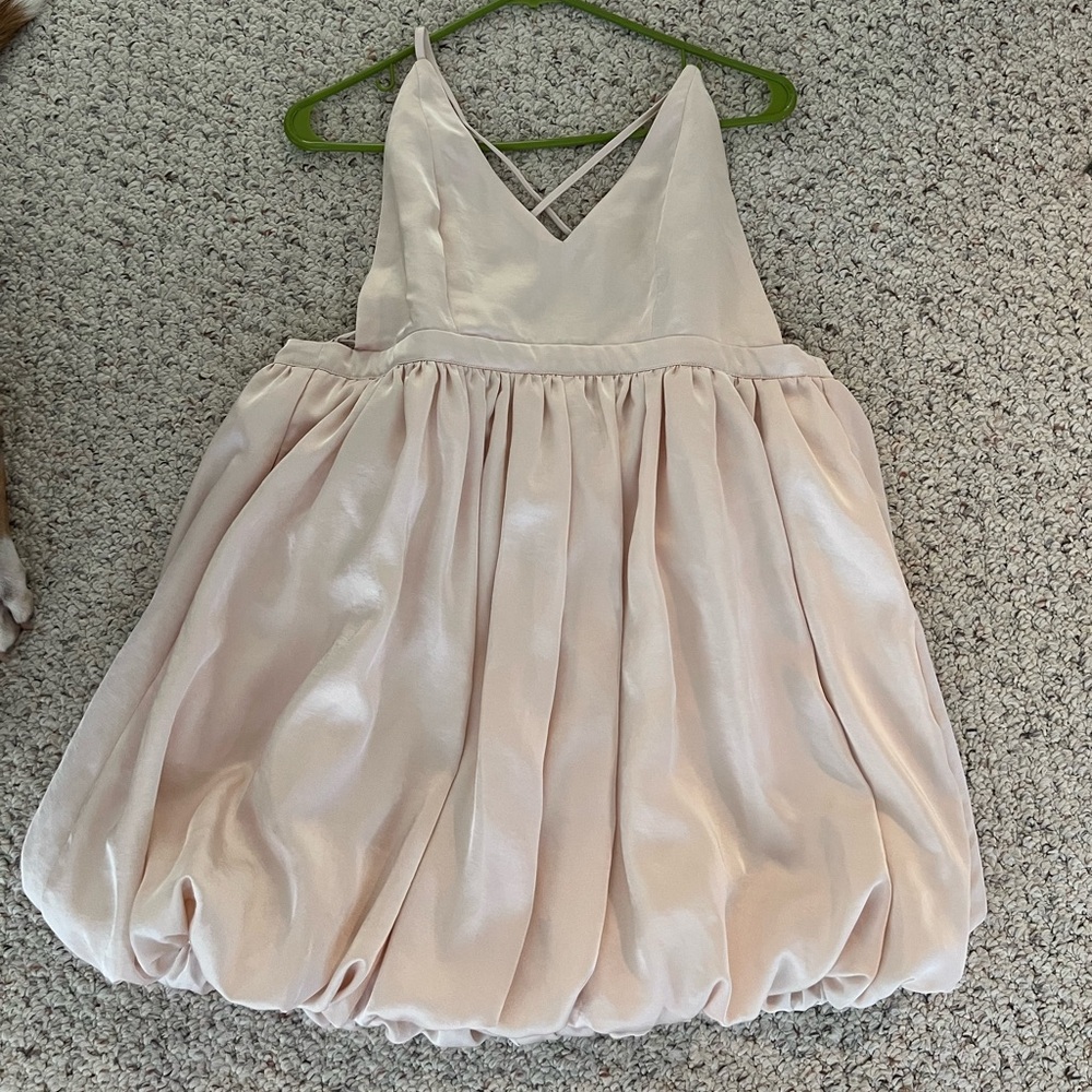 Elegant Cream Bubble Dress